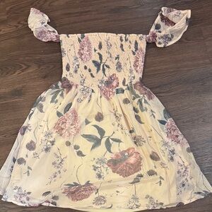 Windsor Floral Dress with Ruffled Sleeves Smocked Top NWT